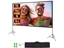 Pantalla de proyección plegable de 150 pulgadas con trípode para interiores, exteriores y cine Tekmaquinas