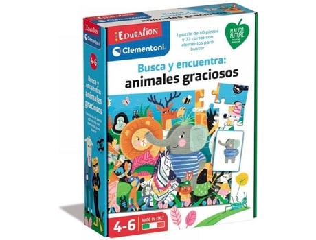 Puzzle CLEMENTONI Busca Y Encuentra Animales Graciosos (Edad MÁÂÁÂÁÂÁ nima: 4 AÁÂÁÂÁÂÁ±os)