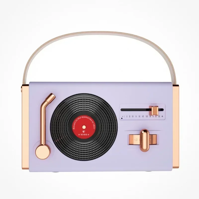 Mini tocadiscos multifuncional con Bluetooth MDUG (morado)
