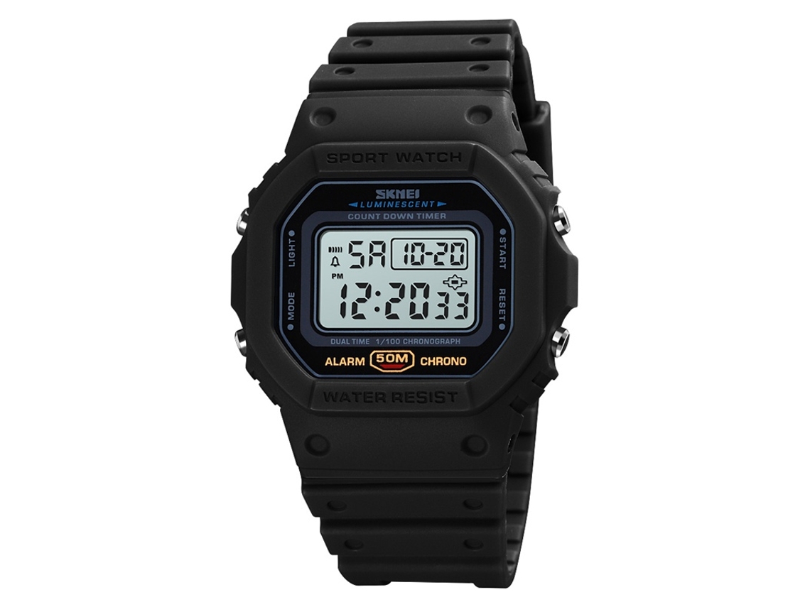 Reloj digital para hombre, estilo militar, deportivo, luminoso, resistente al agua, reloj de pulsera electrónico con despertador.