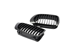 Rejilla del parachoques delantero, plástico ABS resistente, reemplazo directo, negro brillante OEM