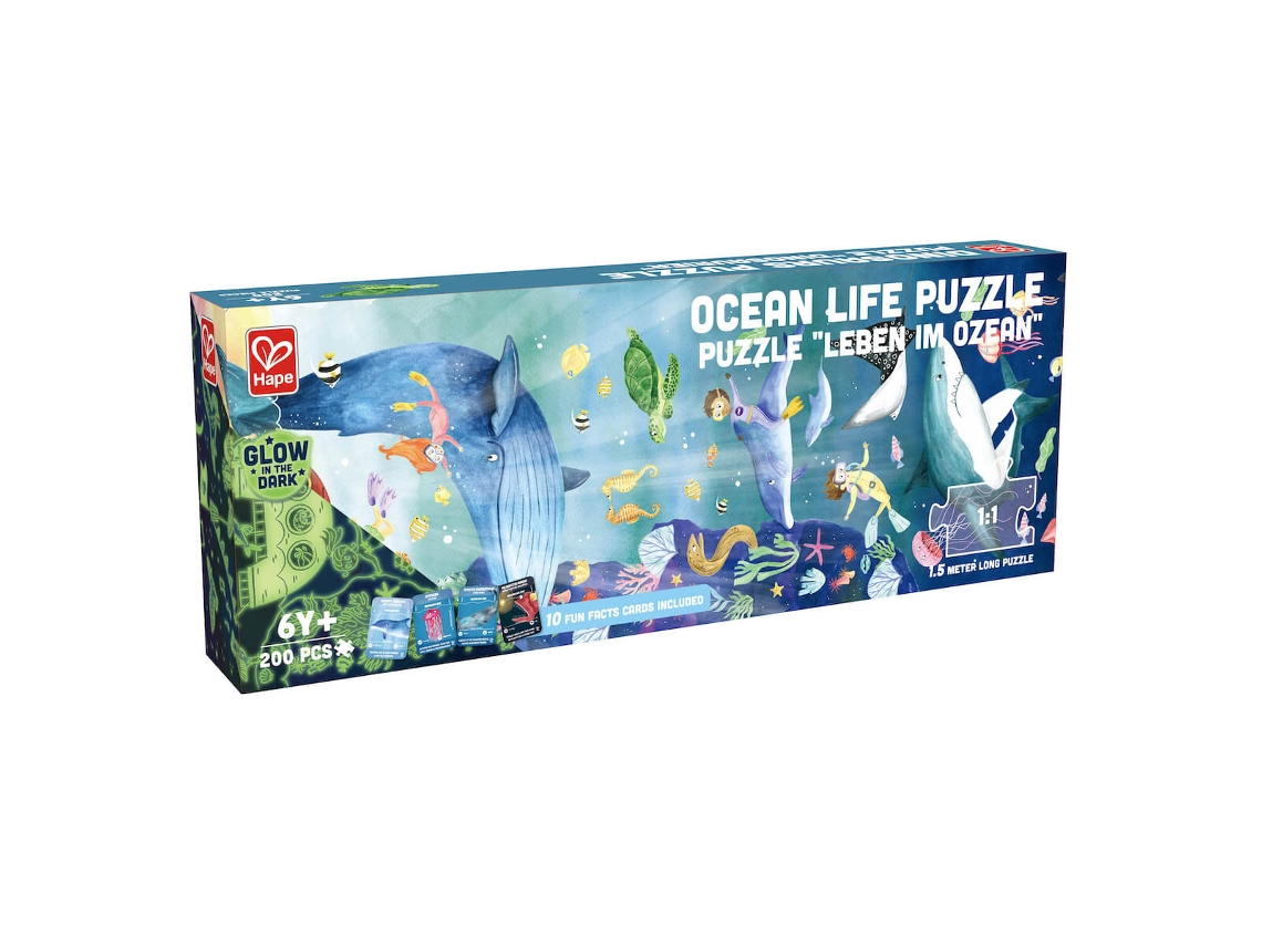 Puzzle fluorescente ocean life 200pzas