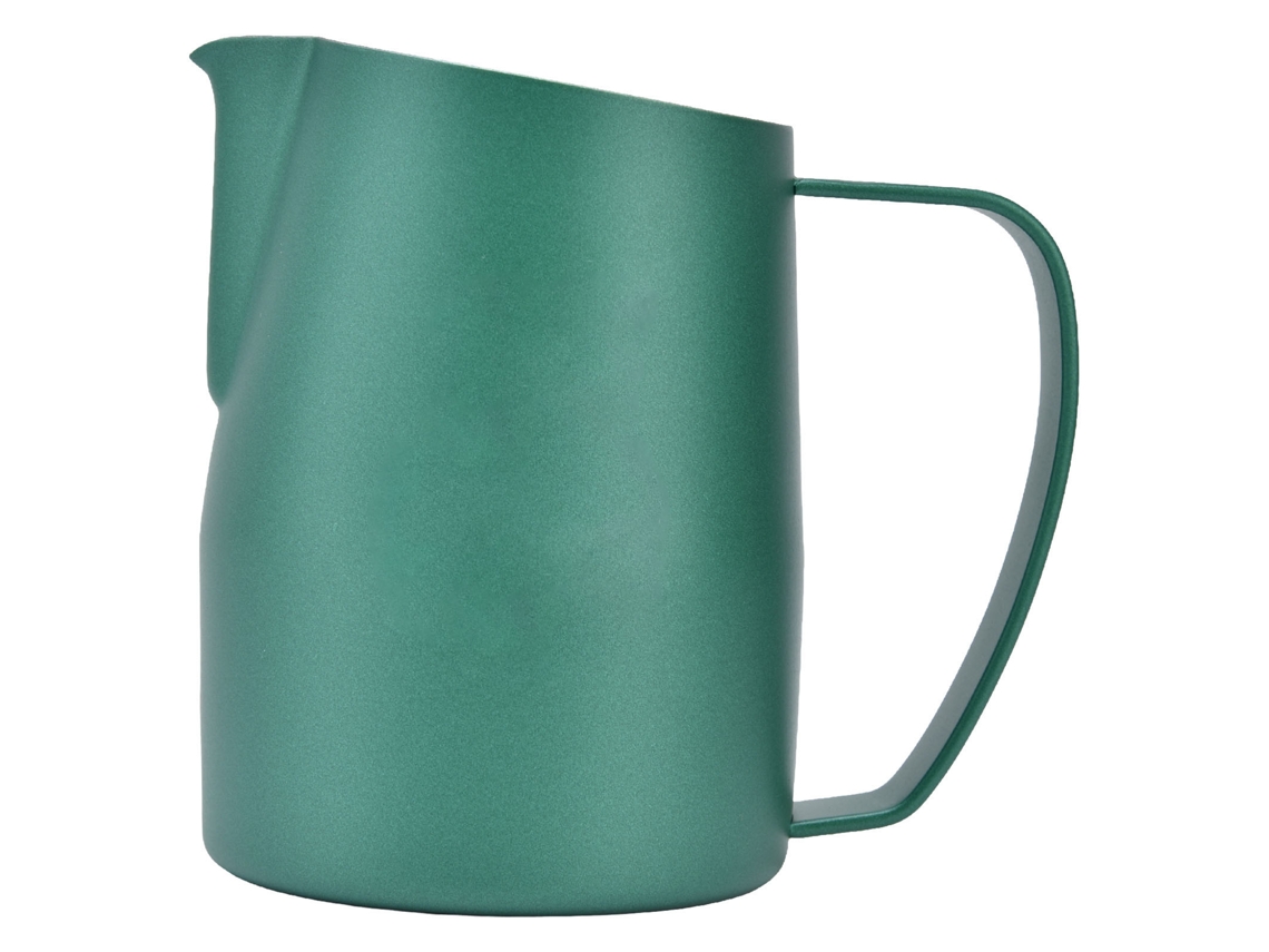 Jarra para espumar leche espesa de 450 ml con bisel superior y revestimiento de PTFE para cafetera