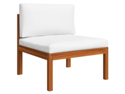 Sofá Central Para Jardín | Sofá De Exterior Con Cojines Madera Maciza De Acacia Wsd317845