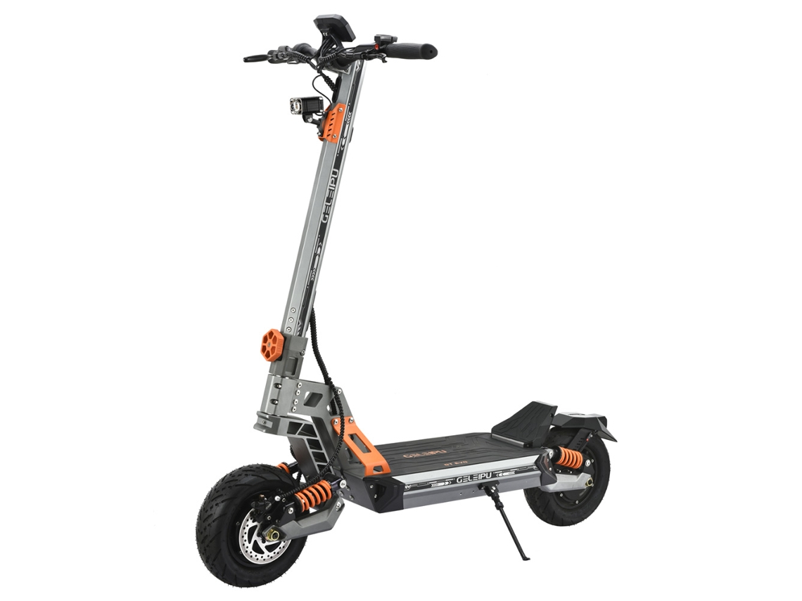 Patinete eléctrico Geleipu GT Evo, 2 x 1600 W, 86 km/h, batería de 60 V y 36 Ah, autonomía de 95 km, frenos hidráulicos, suspensión hidráulica, ruedas de 11 pulgadas