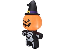 Decoración de Halloween Fantasma inflable Calabaza inflable de Halloween 1,5 m Decoración de Halloween Fantasma inflable Ly Ebike
