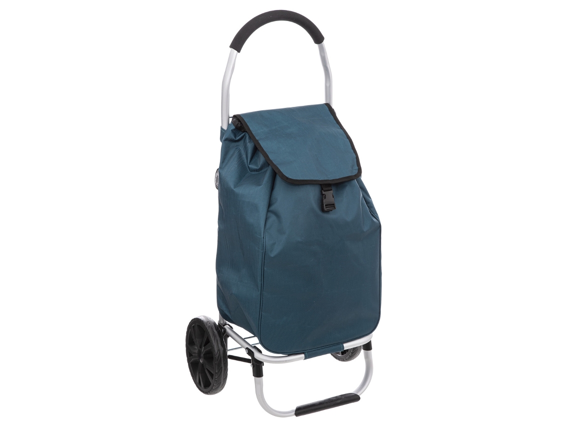 5five - carrito de la compra plegable de 2 ruedas modern color azul perle