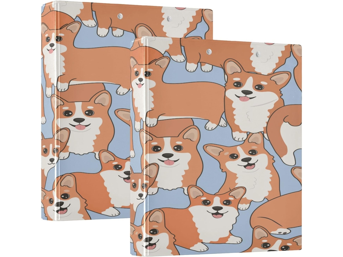 Besportble Carpeta De Tamaño Medio Para Estudiantes Y Papel Con Un Lindo Dibujo De Perro 27 X 31,5 X 6 Cm