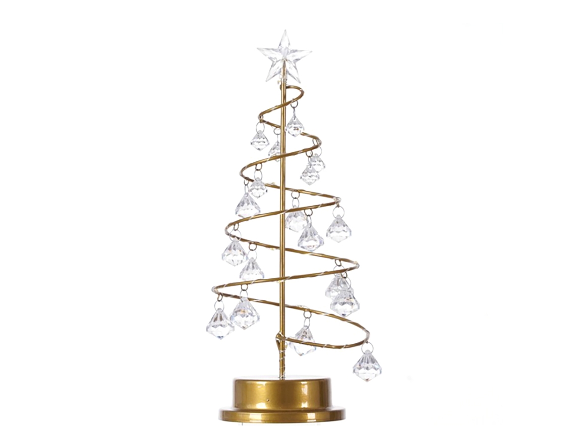 Lámpara de Árbol de Navidad - Lámpara de Cristal con Estrella Brillante RNEMITERY