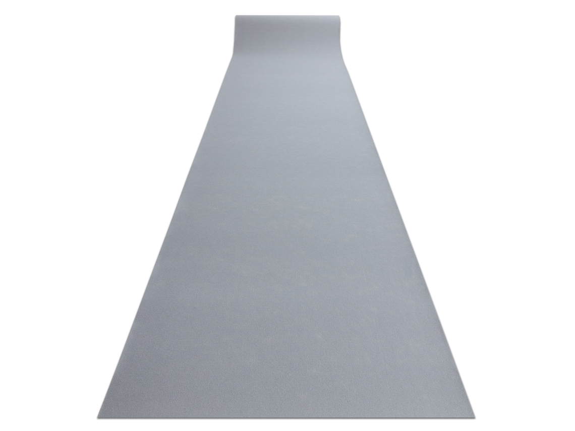Alfombra de Pasillo con Refuerzo de Goma Rumba Un Solo Color Gris 80 cm