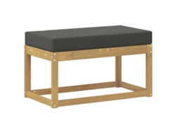 Banco de exterior para patio, blanco, 80 x 43 x 45 cm, MAISON EXCLUSIVE