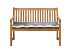 Banco con cojín BELIANI Vivara de Madera de acacia con certificado FSC® Madera clara 120x61x88