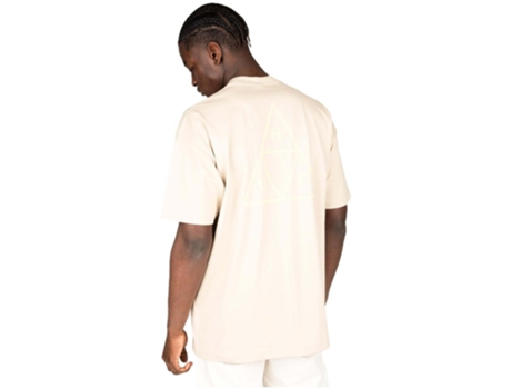 Camiseta de Hombre HUF Corta Triple Triangle Beige (XL)