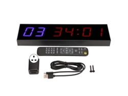 Cronómetro De Gimnasio Con Control Remoto, Temporizador De Intervalos, Cronómetro De Pared, Temporizador De Cuenta Regresiva, Led De 1.8 Pulgadas