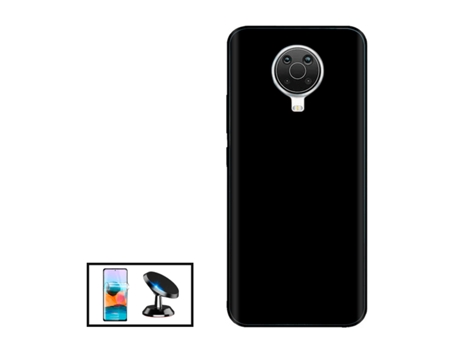 Kit De Película De Hidrogel De Cubierta Completa Cubierta Frontal Soporte De Coche Magnético De Silicona Líquida Para Nokia G20 - Negro PHONECARE