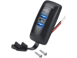 Cargador Rápido Usb Para Coche De 3 Puertos Con Qc3.0 De 18 W Y Pd3.0 De 30 W.