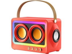 Altavoz Portátil Bluetooth Con Subwoofer Sin Sonido Hifi, Mini Reproductor Mp3 - Rojo