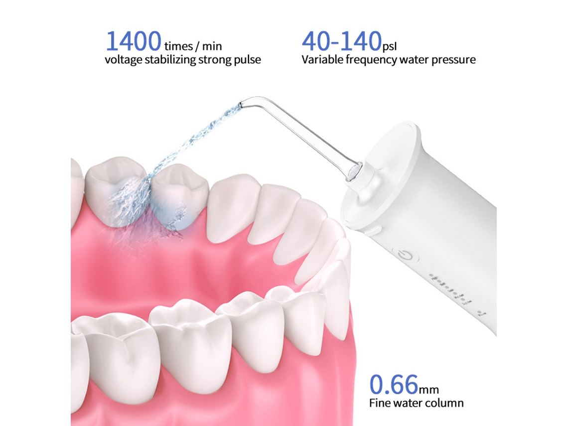 Irrigador Bucal Portátil De Alta Presión Con Hilo Dental Para