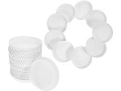 Paquete de 100 tapas desechables para vasos de papel, 7 cm, antiderrames, biodegradables Chaberlu