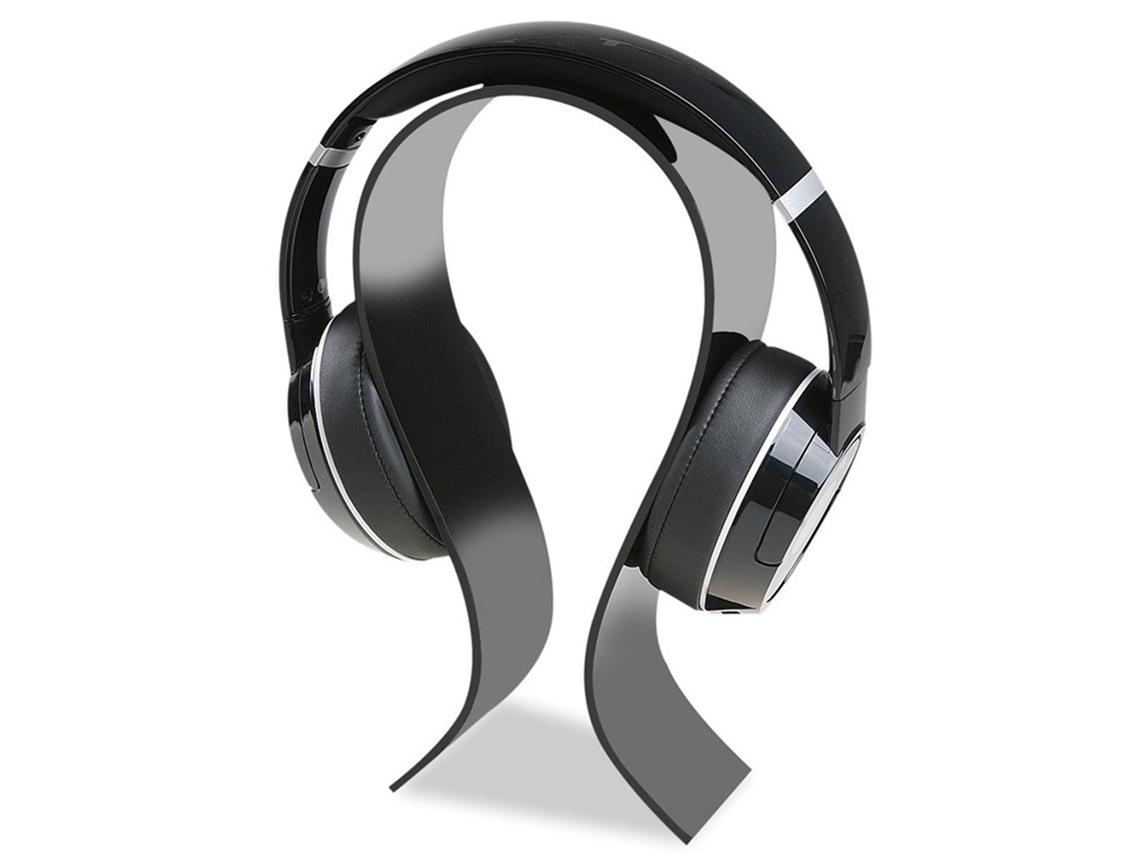 Suporte Para Fones De Ouvido De Acrílico Rack De Headset Para Jogos Durevole Transparente Preto