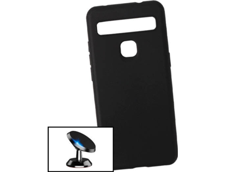 Kit Carcasa Silicona Y Soporte Tcl 10L Phonecare Función Soporte Coche Transparente