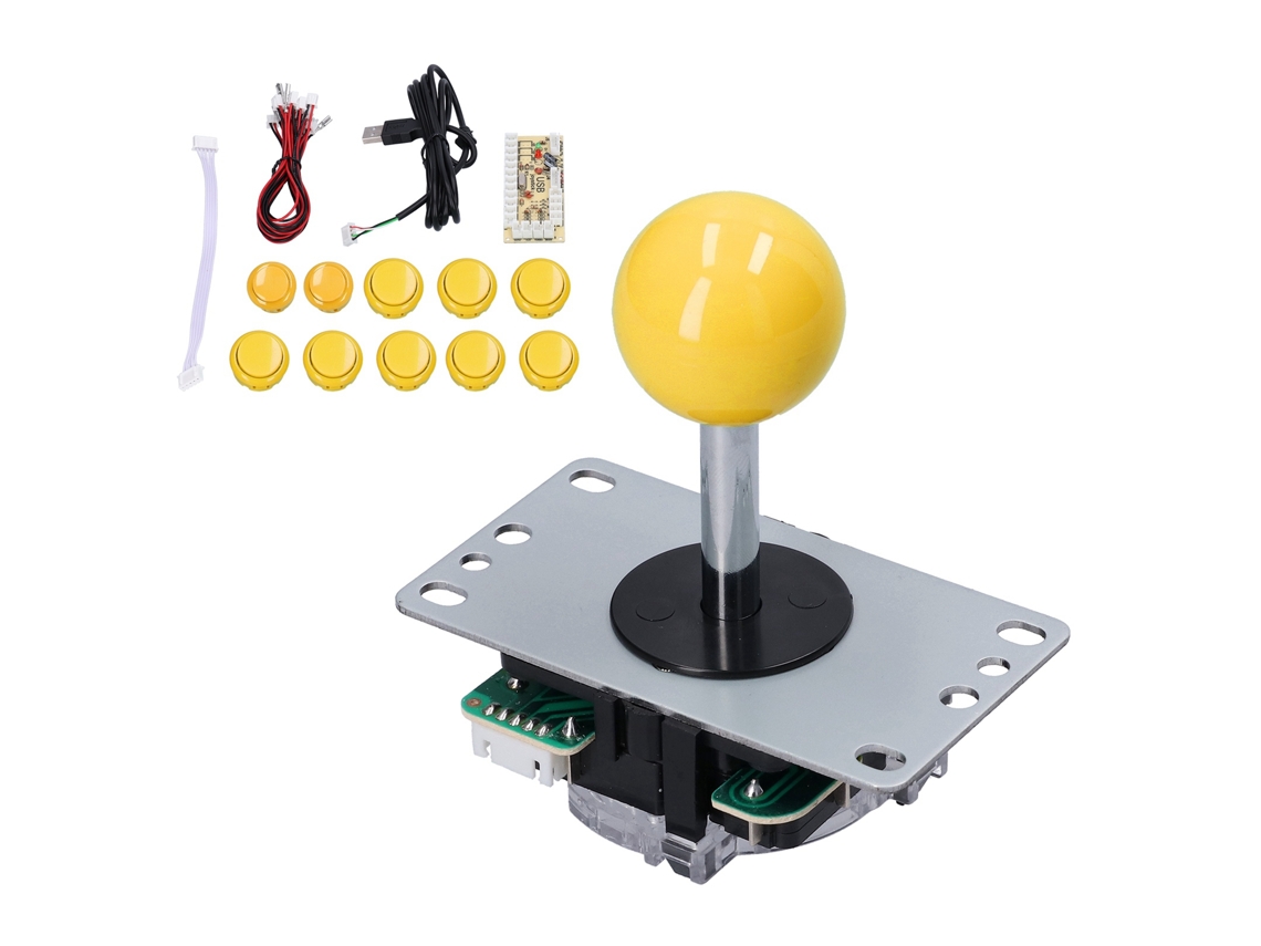 Kit De Joystick Arcade Diy Com Placa Codificadora Zero Delay 10 Botões Para Mame Pc Windows