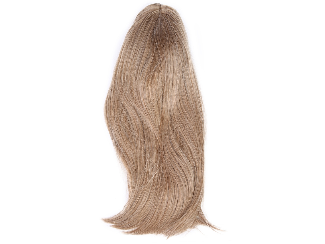 Peluca Sintética Estilizada Para Fiesta De Mujeres - Rubia Con Franja 56cm