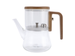 Tetera De Vidrio Magnética 760ml Con Separación De Agua Y Mango Antiquemaduras