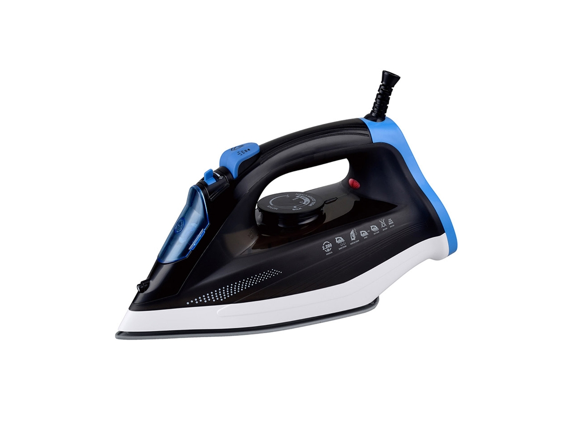 Plancha de vapor profesional KLACK PV21A de 2200W con Suela cerámica, Antical y Antigoteo