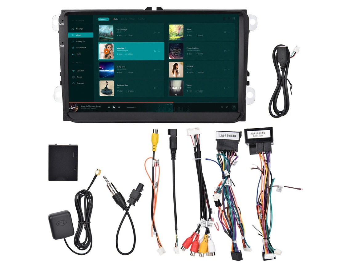 Navegador para coche con pantalla HD de 9 pulgadas y procesador de cuatro núcleos