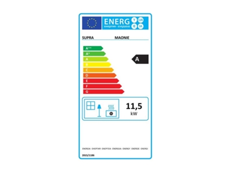 Estufa de leña de hierro fundido 11,5kw maonie negro FR9016180B - SUPRA