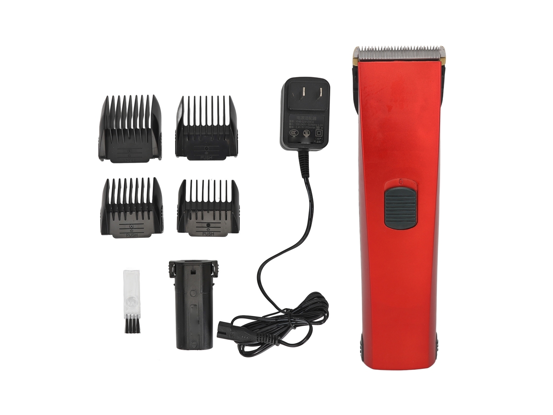 Tesoura de cabelo ergonômica sem fio 2026 em aço inoxidável, recarregável, 100-240V.