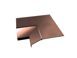 Esquina RENOPLAST de aluminio 90 para alero Perfil K10 Marrón Acabado de terrazas Suelos de resina Sistemas de drenaje de agua Perfil angular