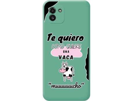 Carcasa para Samsung Galaxy A03 TUMUNDOSMARTPHONE Silicona Líquida Dibujos Verde