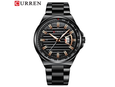 Relojes para hombre, relojes de pulsera impermeables con calendario, reloj con correa de acero inoxidable para hombre, color negro conchanegro LUUCOZK