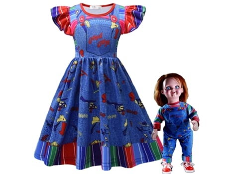 Disfraces de cosplay de Halloween, muñecos fantasmas, vestidos de niñas150cm