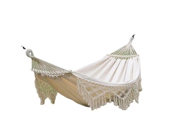Hamaca De Jardín Con Flecos, Soporta Hasta 227 Kg, Para Dos Personas, Ideal Para Acampar O Para El Jardín, Marca White House.