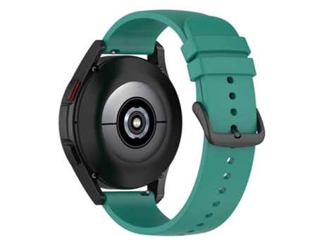 Correa de Silicona 20mm ajustable para Samsung Galaxy Watch 5 Pro 45mm/Huami Amazfit Bip 3/3 Pro - hebilla negra/Pino verde