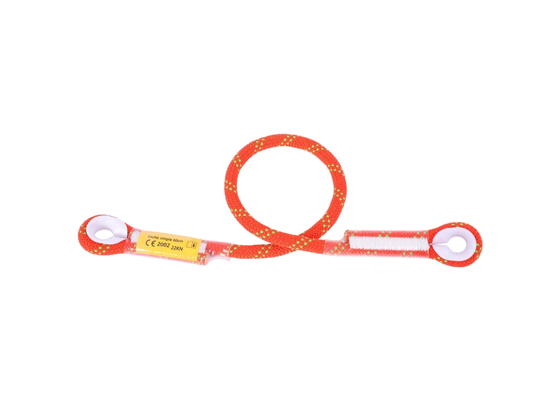 Cuerda De Seguridad Para Escalada En Exteriores Con Anilla, 60 Cm, Color Naranja, Nailon Resistente, Para Rescate En Montaña.