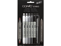Marcadores COPIC Ciao Set 5+1 Sin Ilustración Tonos Gris