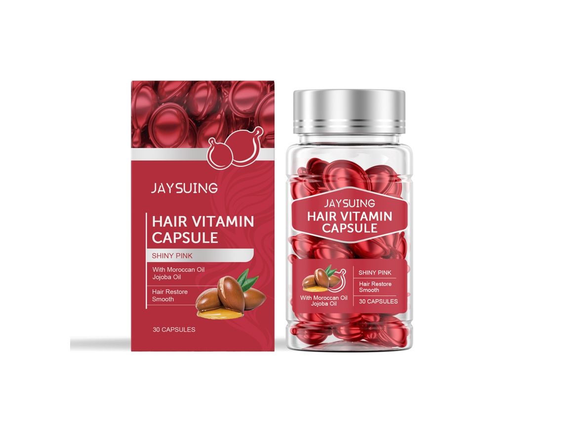 Cápsulas de aceite capilar rosa