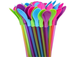 100 pajitas de plástico rígidas para conos de nieve, desmontables, de 9,3 pulgadas, Rosewell