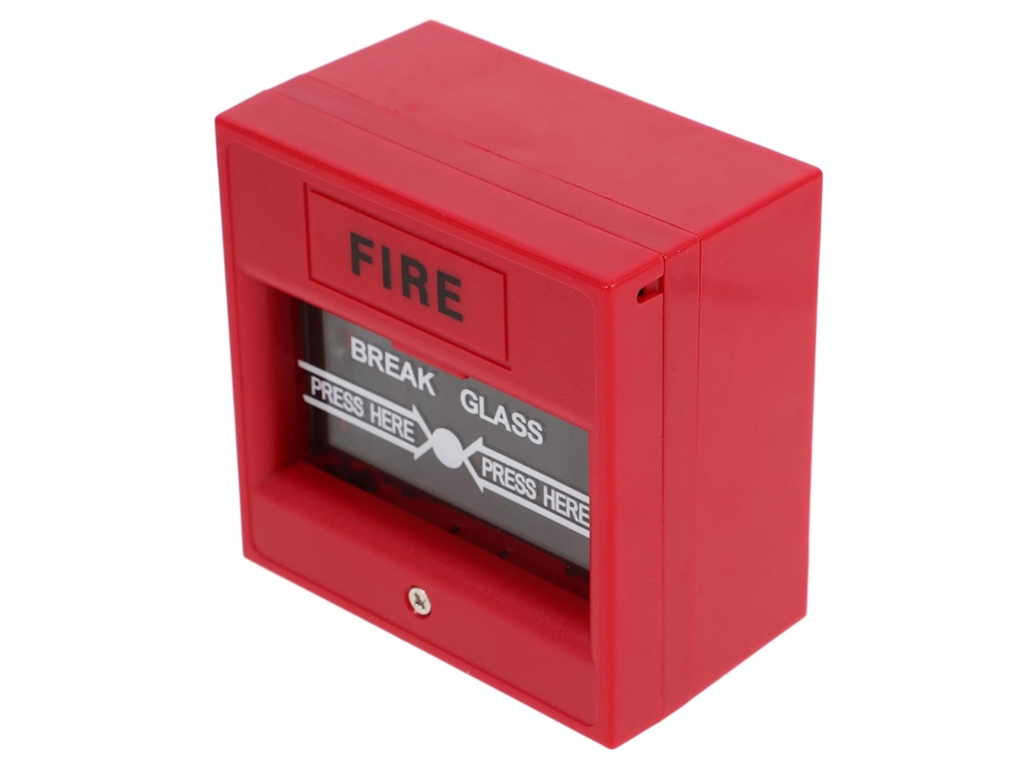 Botón de alarma contra incendios con rotura de cristal para la seguridad del hogar.