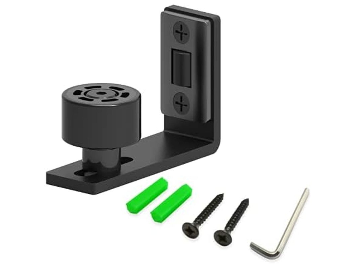 Guía De Suelo Negra Ajustable Para Puerta/pared Corredera De Madera