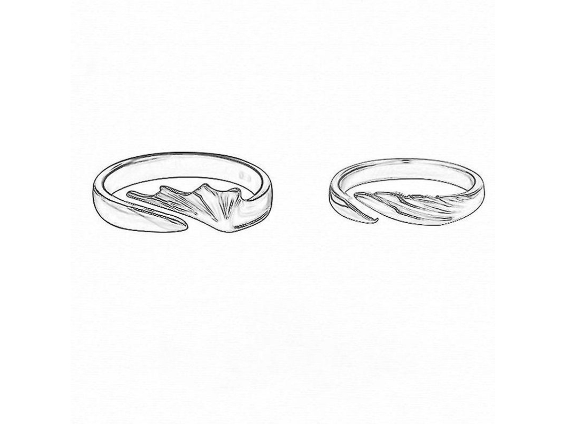 2026-anillo Ajustable De Pareja Toothless Y Light Fury - Símbolo De Vínculo Y Aventura