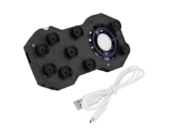 Enfriador De Teléfono 3 En 1, Placa De Refrigeración, Ventilador, Gamepad, Batería Externa De 2000 Mah, Cargador, Negro