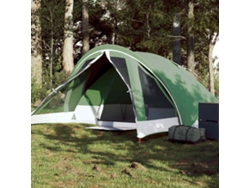 Tienda de campaña tipo cabaña impermeable verde para 4 personas.
