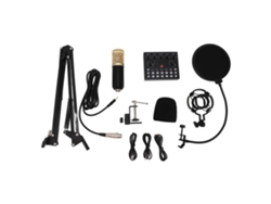Kit De Equipo Para Podcast Con Micrófono De Condensador Y Tarjeta De Sonido Para Transmisión En Vivo Y Grabación.