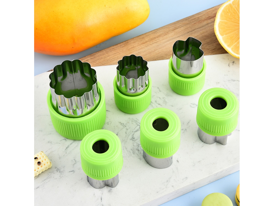 Juego De 12 Moldes De Acero Inoxidable Para Cortar Frutas Y Verduras, De Diferentes Formas.