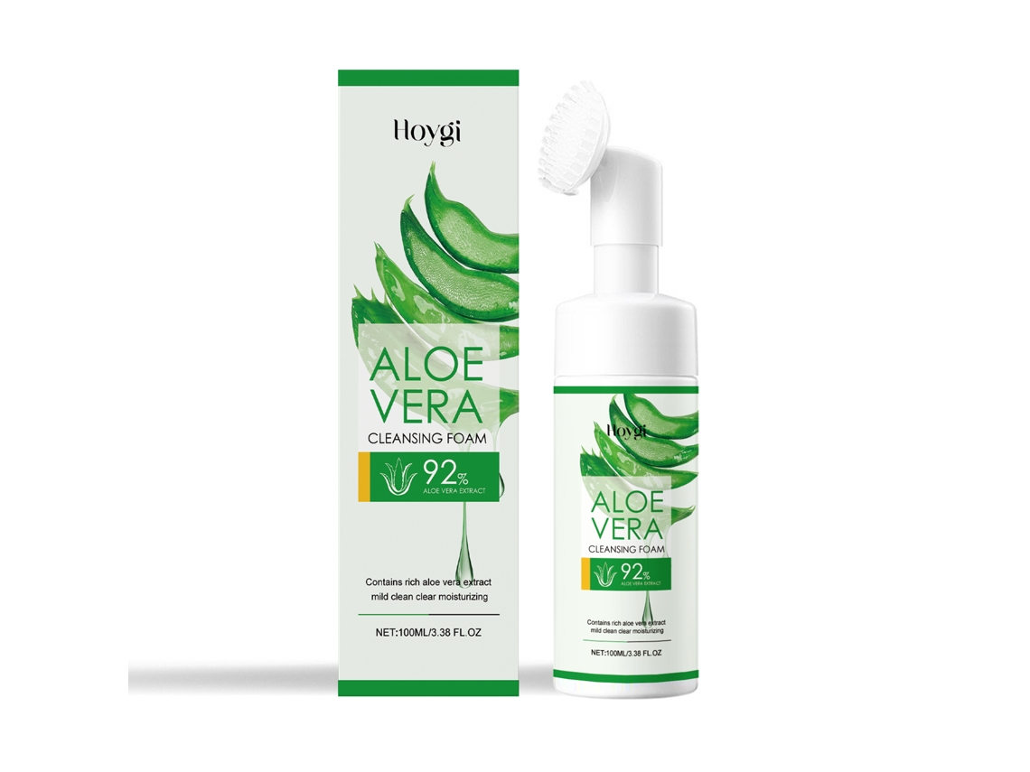 Espuma limpiadora de aloe vera para una piel sana